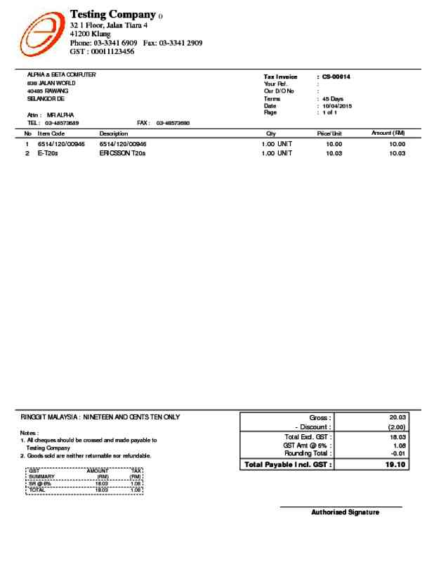 15 Tax Invoice Full